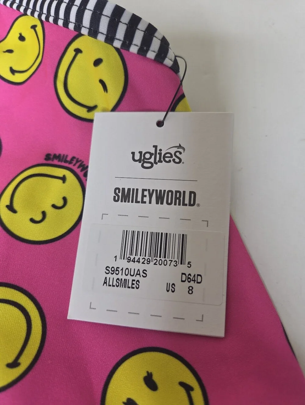 Dolphin Uglies Smileyworld One Piece Girls Swimsuit Size 8 NWT